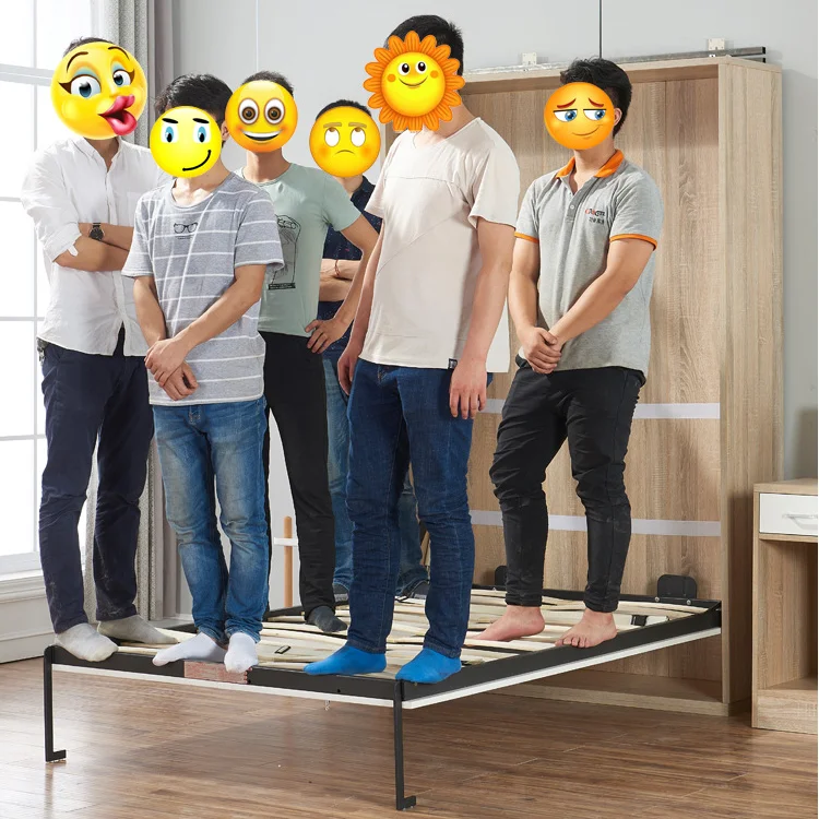 Modern space saving furniture full size hidden foldable murphy beds wall beds with wardrobes