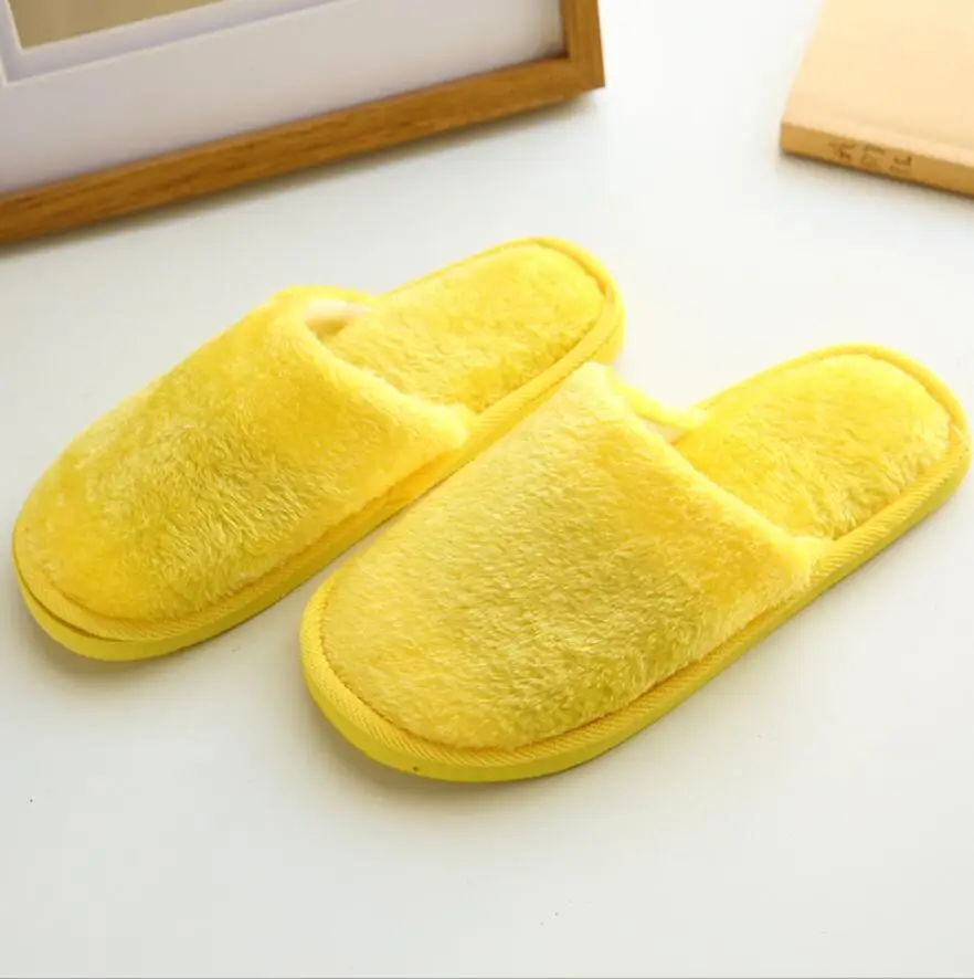 
Wholesale Men Women Home Anti-slip Plush Slipper Winter Warm Cotton House Indoor Slipper 