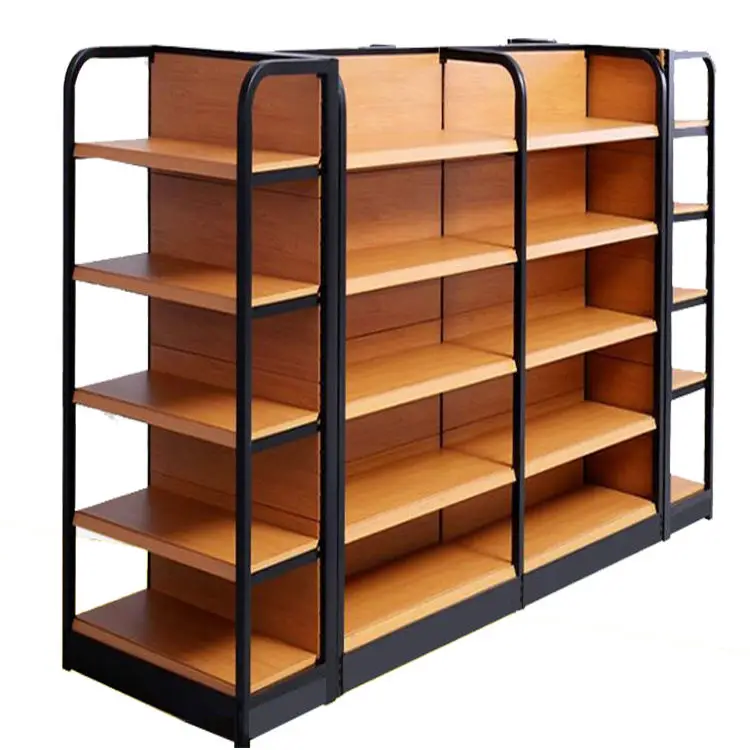 Gondola Shelving Wooden Pharmacy Decoration Shelves For Medicine Shop