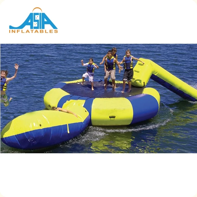 Swimming Pool Floating Toys / Inflatable Water Trampoline Toy For Kids