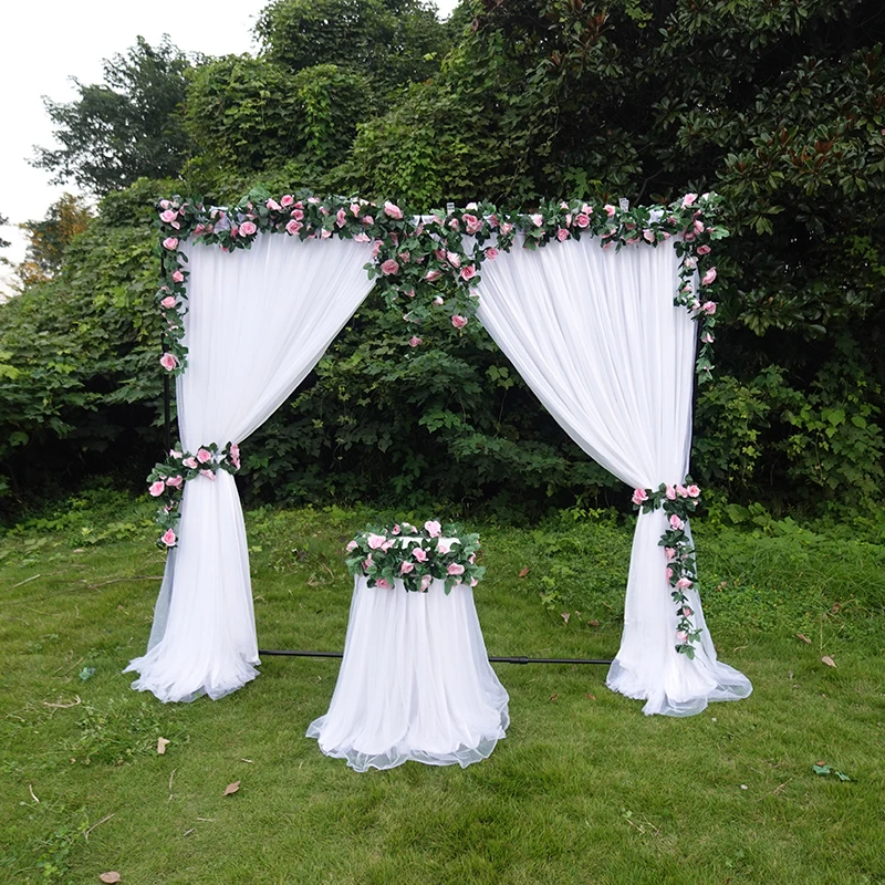 Heavy Duty Backdrop Banner Stand 8 x 8ft Adjustable Telescopic Backdrop Stand