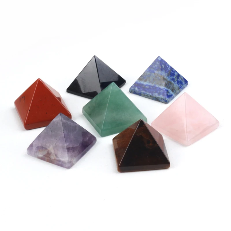 Custom Made Gemstone Crystal Chakra Pyramid Gift Set Box