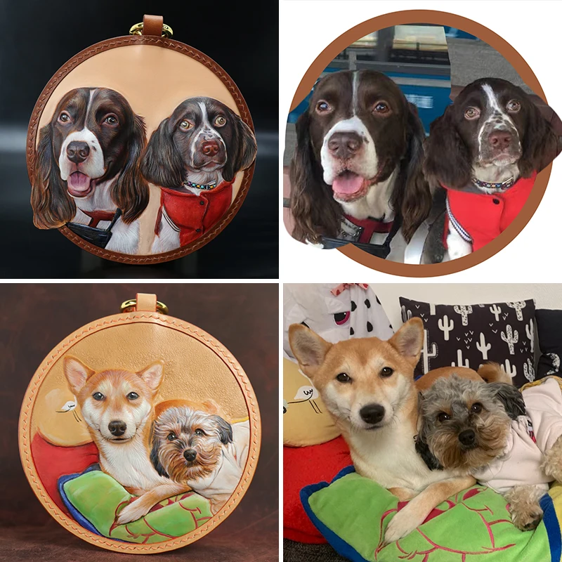 Pet Custom Needle Felted 3D Sculpture Wool leather Dog Cat Portrait Personalized Pet Figure Ornaments for Dog Lovers/Pet Loss