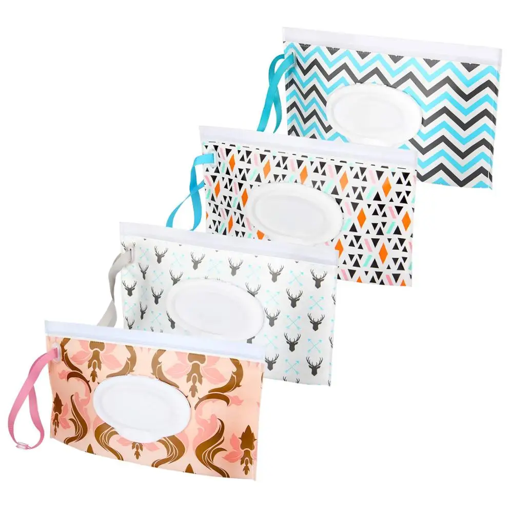 Reusable Refillable Clutch EVA Hand Face Wet Wipe Pouch Dispenser Container Baby Wipes Dispenser Holder Case