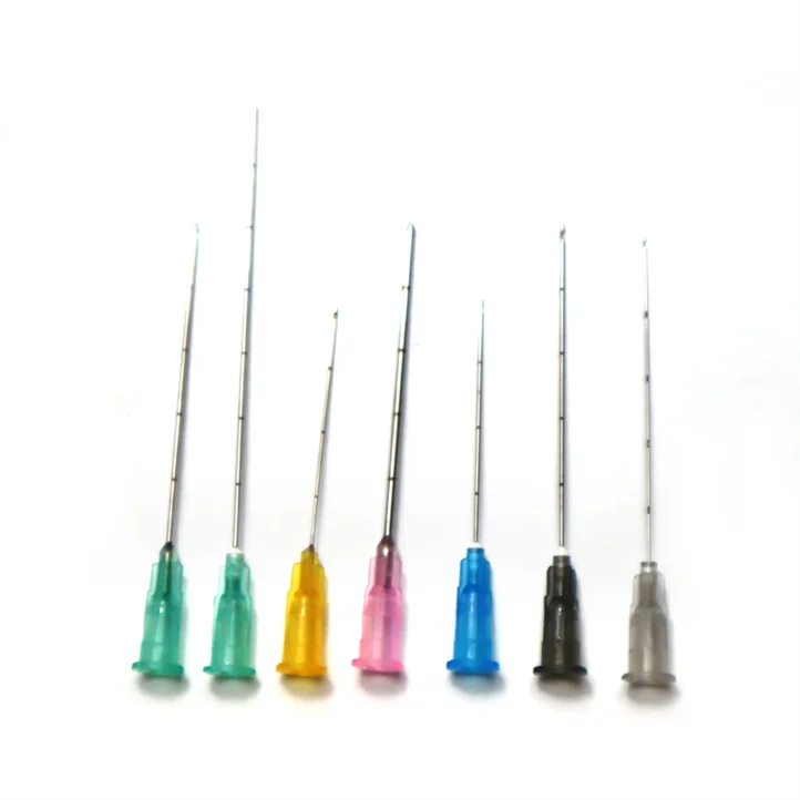 fine micro cannula Disposable Hypodermic Needle 21g 50mm Blunt Tip Cannula