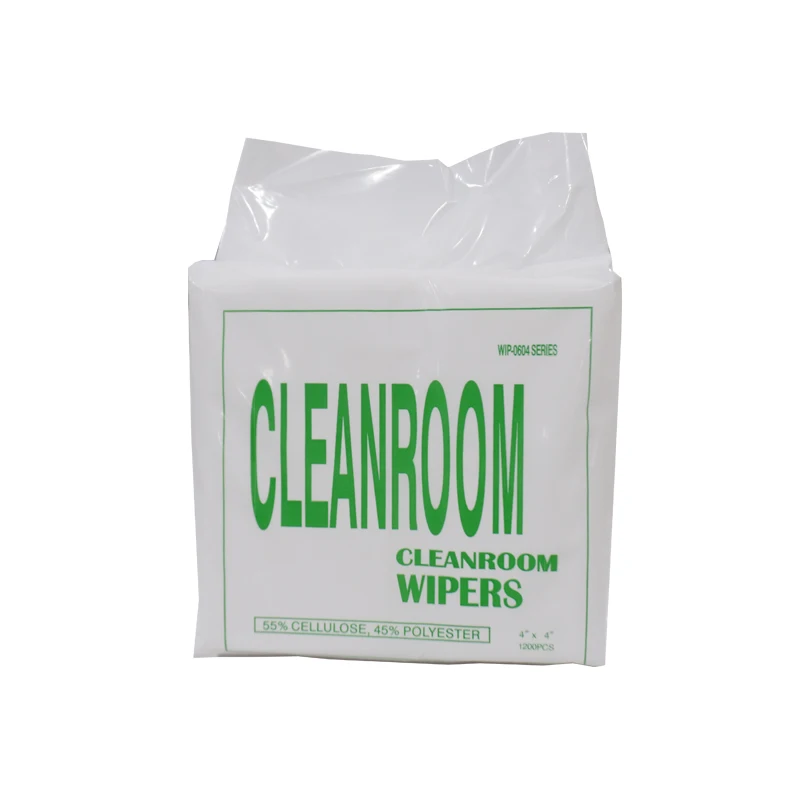 Cleanroom Cellulose Polyester Spunlace Non-Woven Cleaning Industrial Paper Wipes for Wafer