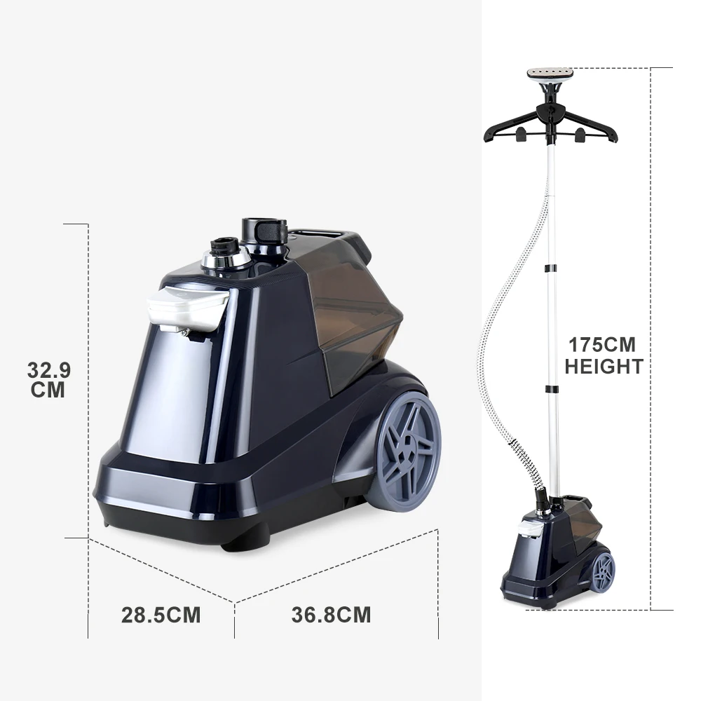 2200W vertical hanging ironing machine clothes steam iron fabric foot switch garment steamer