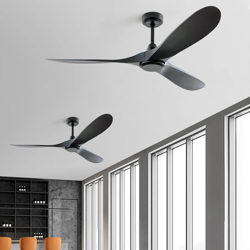 Powerful Silent DC Motor Modern 70 Inch Three Blades Ceiling Fan with Remote Control Thick ABS Blades Simple Large Ceiling Fan