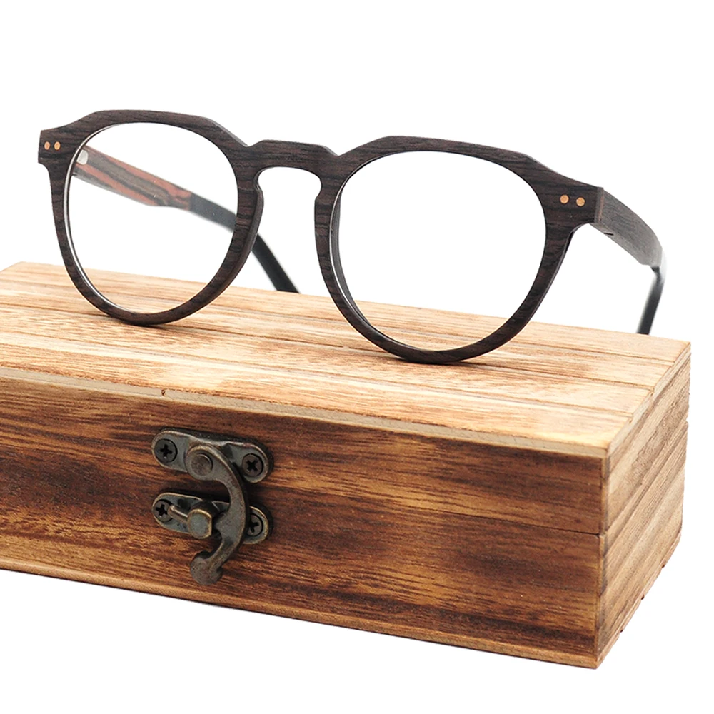 Designer fashion wooden optical frames handmade wood eyeglasses custom logo