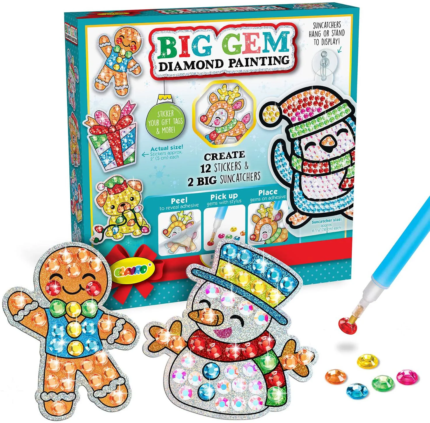 
Big Gem Diamond Painting Magical Stickers and Suncatchers Set DIY 5D diamond art mosaic digital sticker kit Christmas gifts 
