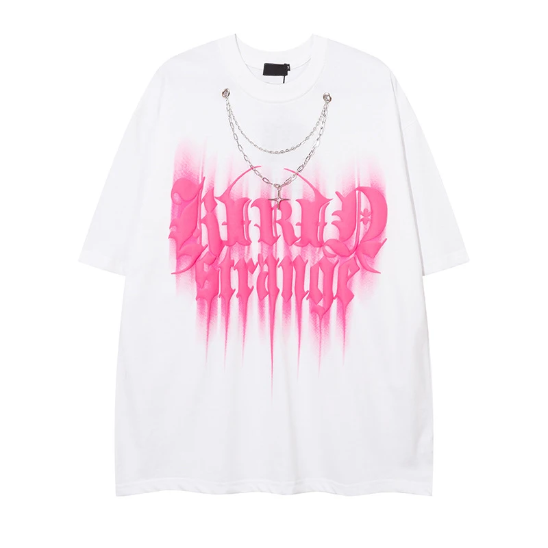 Streetwear Supplier Puff Printing Slim Fit Luxury Black T Shirt Custom Logo Vintage Summer for Men Casual Color Chart Printed