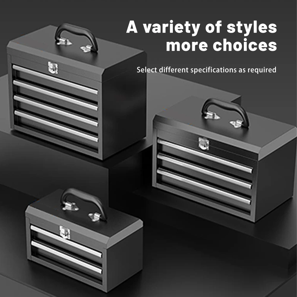 Metal Portable Tool Box Hardware Storage Cabinet with Drawer Car Tool Cabinet Garage Storage Organizer Cabinet