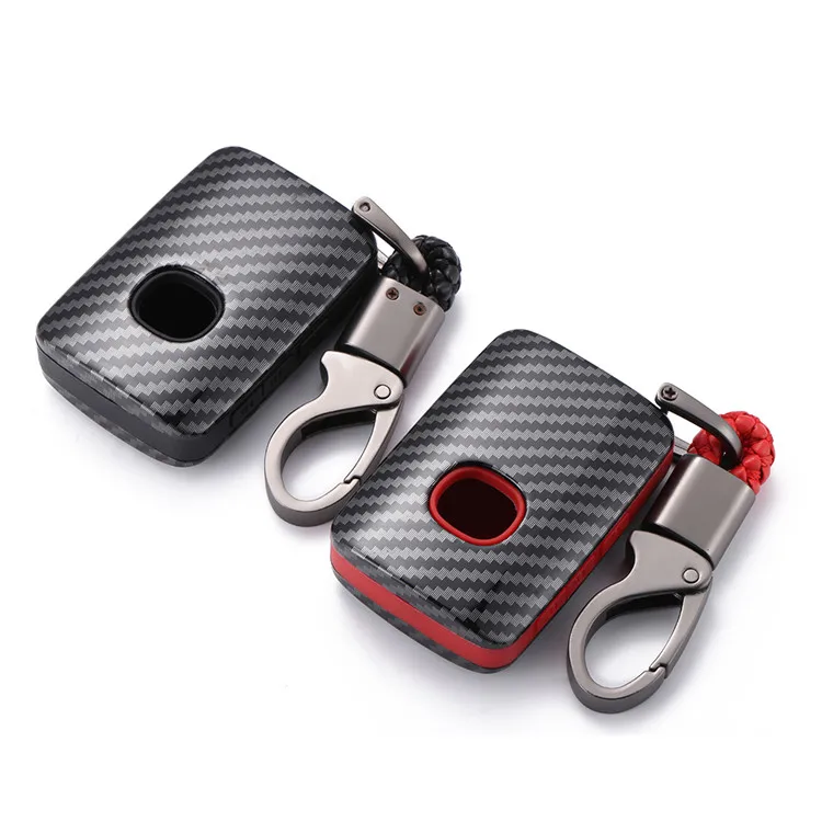 ABS Carbon Fiber Car Key Case Cover Shell For Mazda 3 Alexa CX30 CX-4 CX5 CX-5 CX8 CX-8 CX-30 CX9 CX-9 Protected Fob Accessories