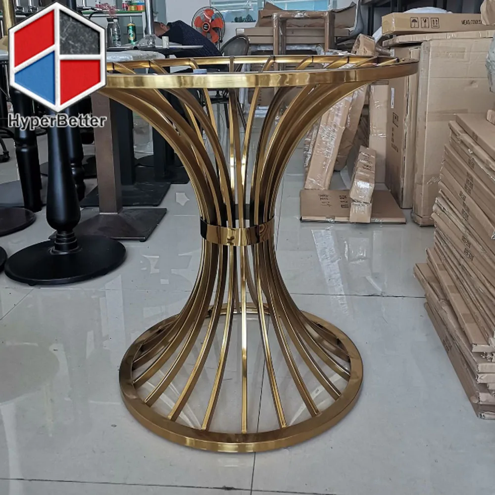 Golden Stainless steel table leg for dining table