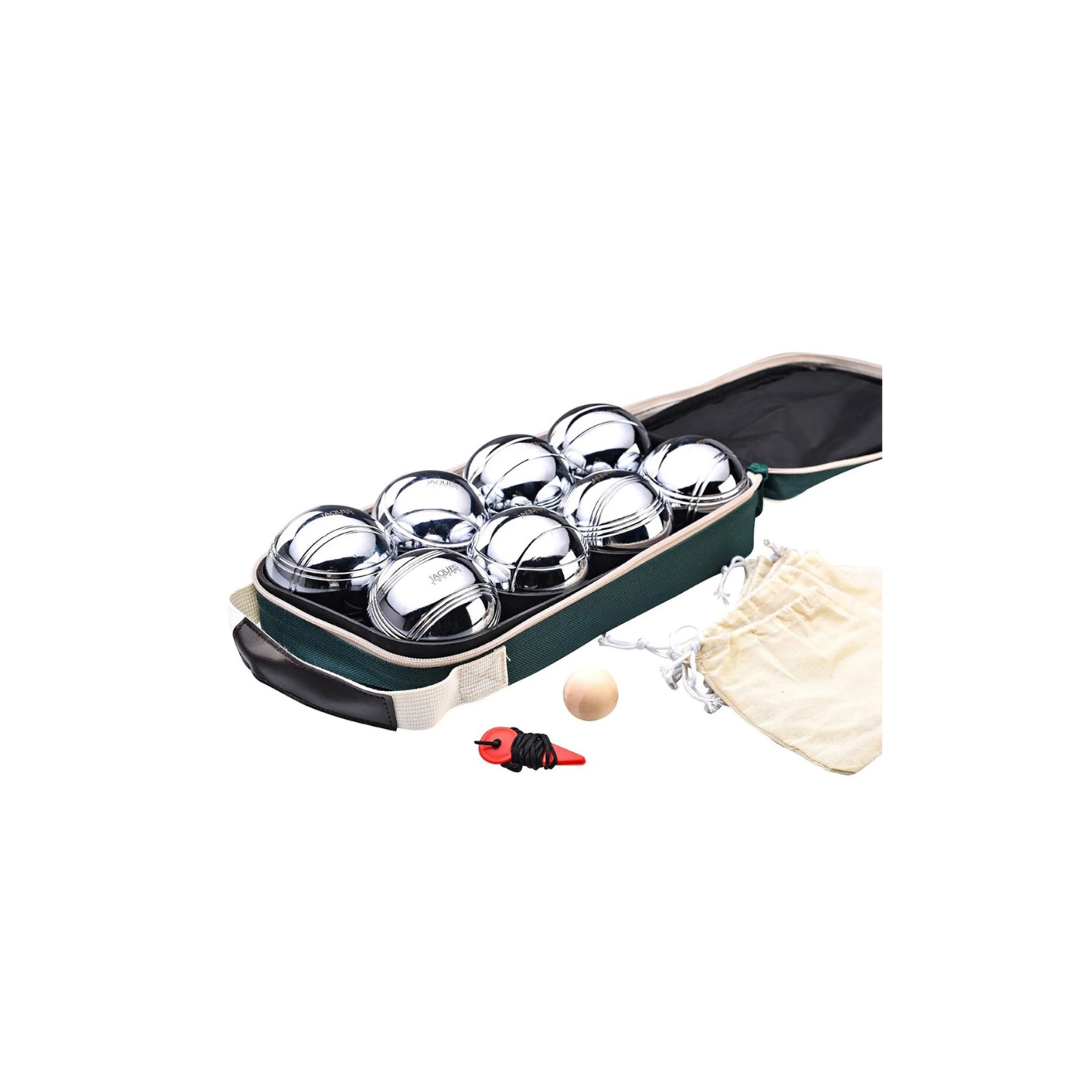  8 мячей 35 мм Металлический Мини Bocce/Petanque набор с зеленой