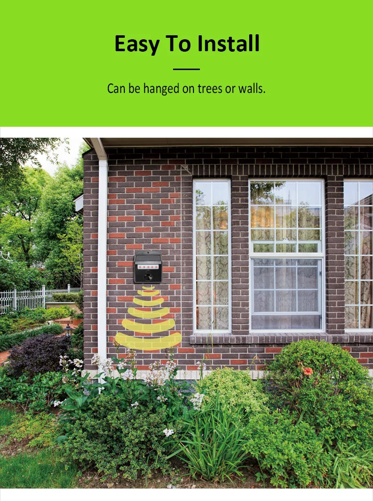 OEM Solar  energy storage amazon ultrasonic animal repellent free solar sonic pest control