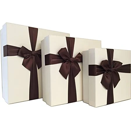 Fashion Custom Special Paper Gift Package Box Big Size Ribbon Bow Cardboard Box For Gifts Packing