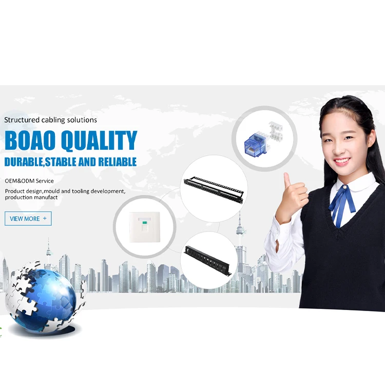 OEM 24 PORTS PATCH PANEL CAT5E CAT6 CAT6A UTP NETWORK  RJ45  PATCH PANEL