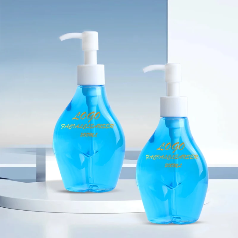 Empty Boston Round Brown Amber PET 200ml Body Lotion Hair Conditioner Liquid Soap Pump Plastic Bottle