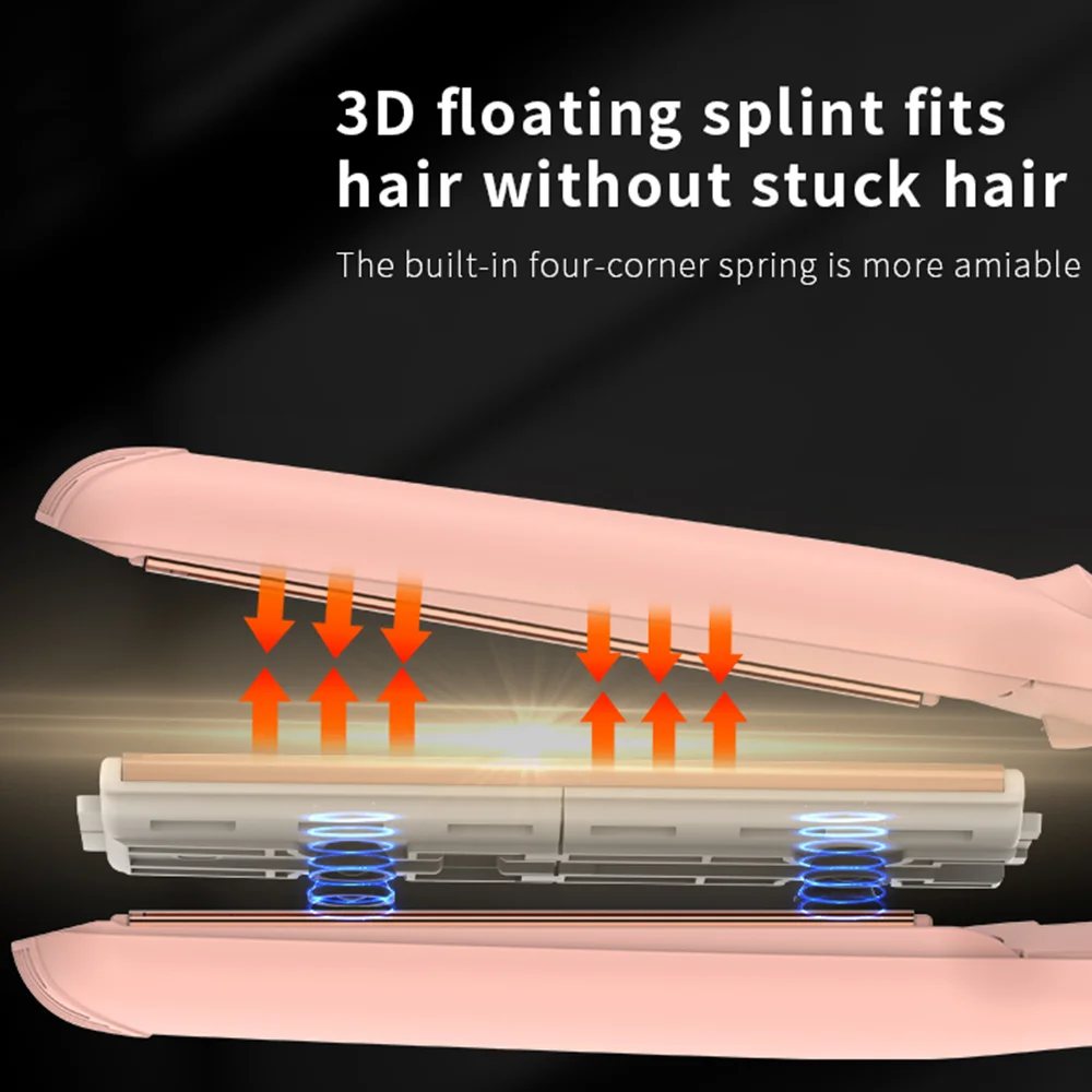 Portable Professional Hair Straightener Titanium Infrared MCH Flat Iron with Wide Plate Plancha De Cabello Straightening Hair