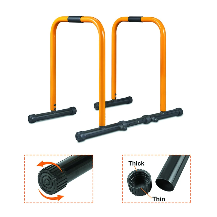 DP8224 High Quality Calisthanics equipment Portable Dip Bar Dip Station Parallel Bars with Single connecting rod