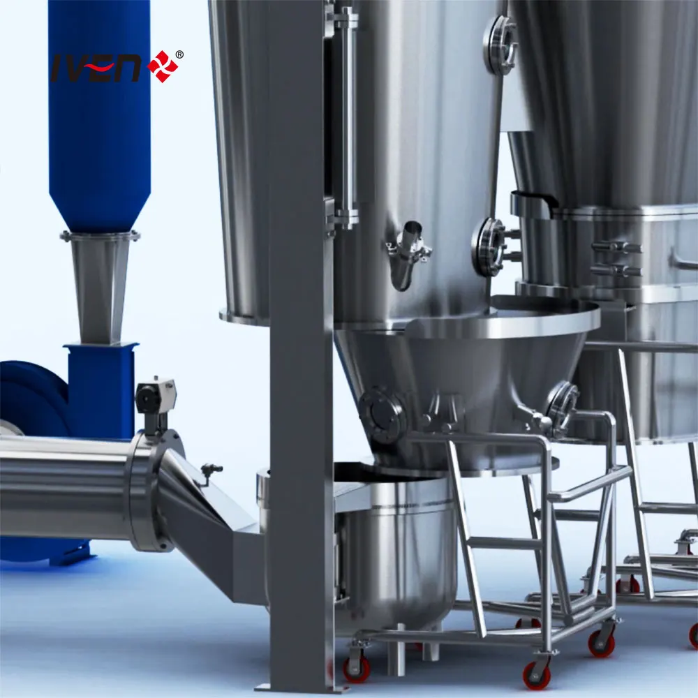 High Speed and Full Automatic Fluidized Bed Dryer Fluid Granulator