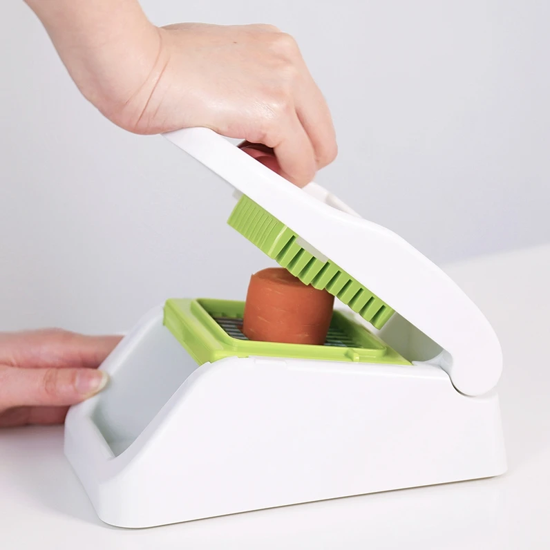 Plastic Mini Green Manual Slice Fruit Household Kitchen Accessory Vegetable Slicer Shredder Dicer Chopper