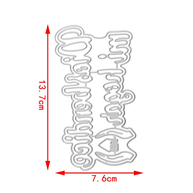 AAGU DIY Craft Metal Cutting Die Scrapbook Embossed Paper Card Album Craft Template Stencil Dies Spanish Phrase Scrap Craft Dies