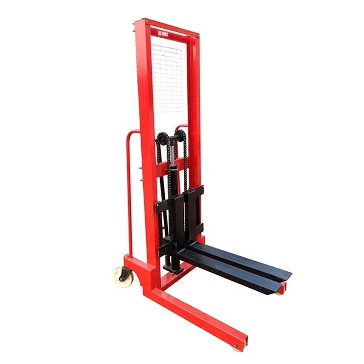 Hand Lift Hydraulic Forklift Truck Strong Load-Bearing Capacity Easy To Transport Movable Fork Manual Pallet Stacker 1000-2000kg