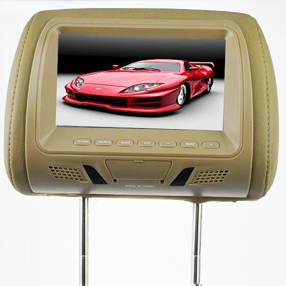 Hot sale 7inch Portable Car Back Seat Monitor AV /Mp5 USB/SD Headrest Pillow Lcd Monitor