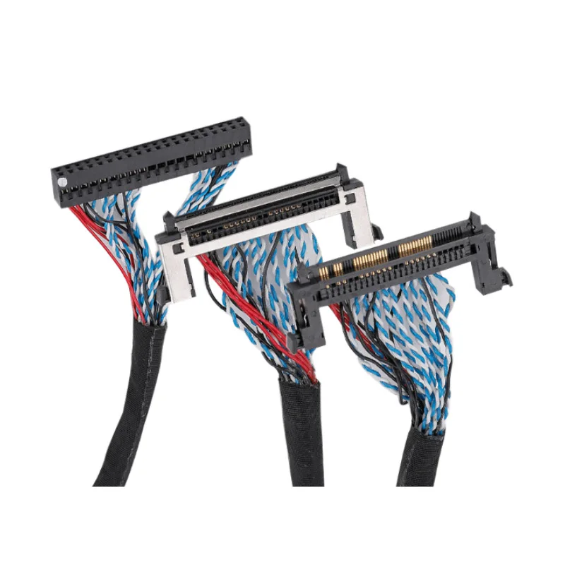 Custom Cable Lcd Led Ipex Display 20 24 36 40 41 50 51  40 pin Cable TTL I-PEX Display Screen Wiring Harness Assembly Lvds Cable