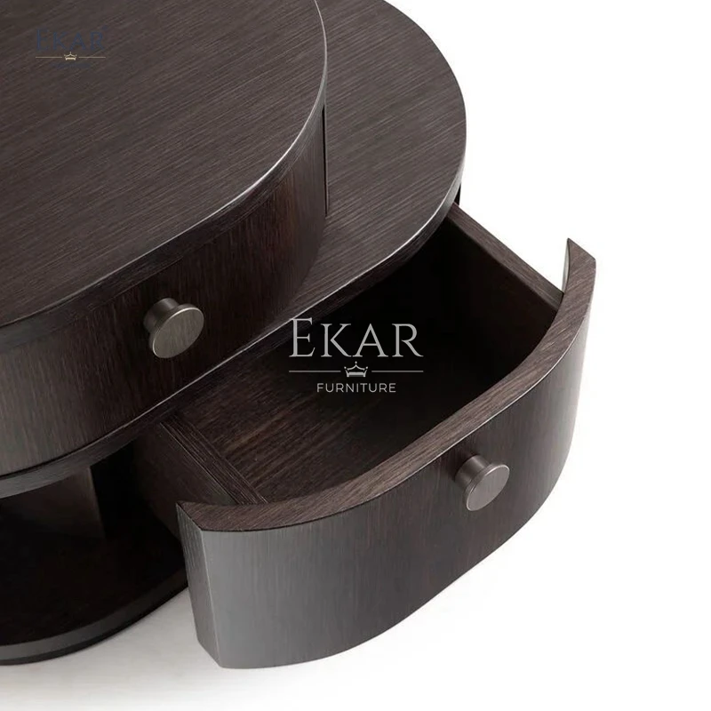 Sleek Modern Wooden Bedside Table with Practical Storage Solutions for Bedroom Living Room Hotel or Home Bar