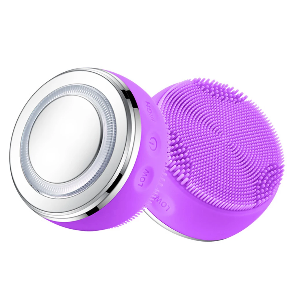 KKS Skin Sonic Vibrating Massager Cleaning Washing Ultrasonic Vibration Face Cleanser Silicone Electric Facial Cleansing Brush