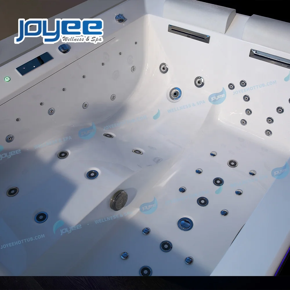 JOYEE 2 Person Acrylic Bathtub Design With Bluetooth Ozone  Hydro Whirlpool Bathtub Massage Spa Bathtub
