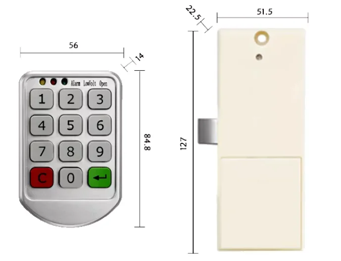 Kotonlink Drawer Cabinet Electronic Intelligent locks for lockers Password Number Code Keypad Digital Sauna Locker Cabinet Lock