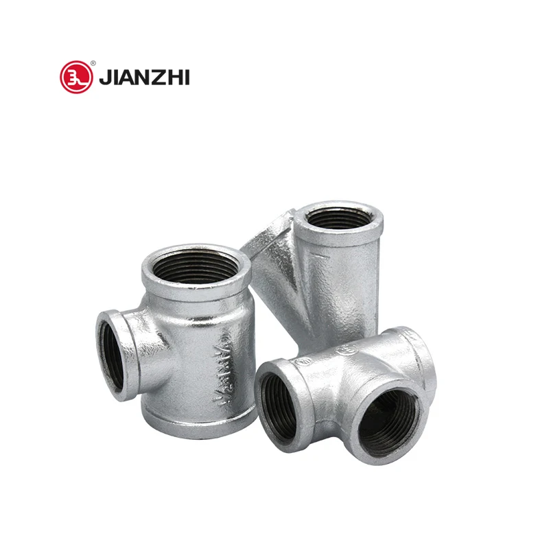 JIANZHI pipe fitting factory frp pipe fitting 38mm galvan tee pipe fittings