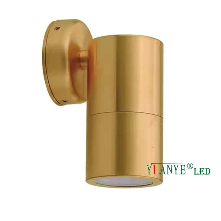 Golden color Stainless steel body wall lamp used in sea border corrosion Wall Light Set for Home Hotel Yuanyeled