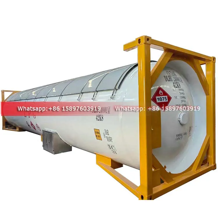 CCS 40FT ISO Tank Container Price for Waterway  Railway Highway 51.5CBM LPG Gas Tank Transportation Whastapp +8615897603919