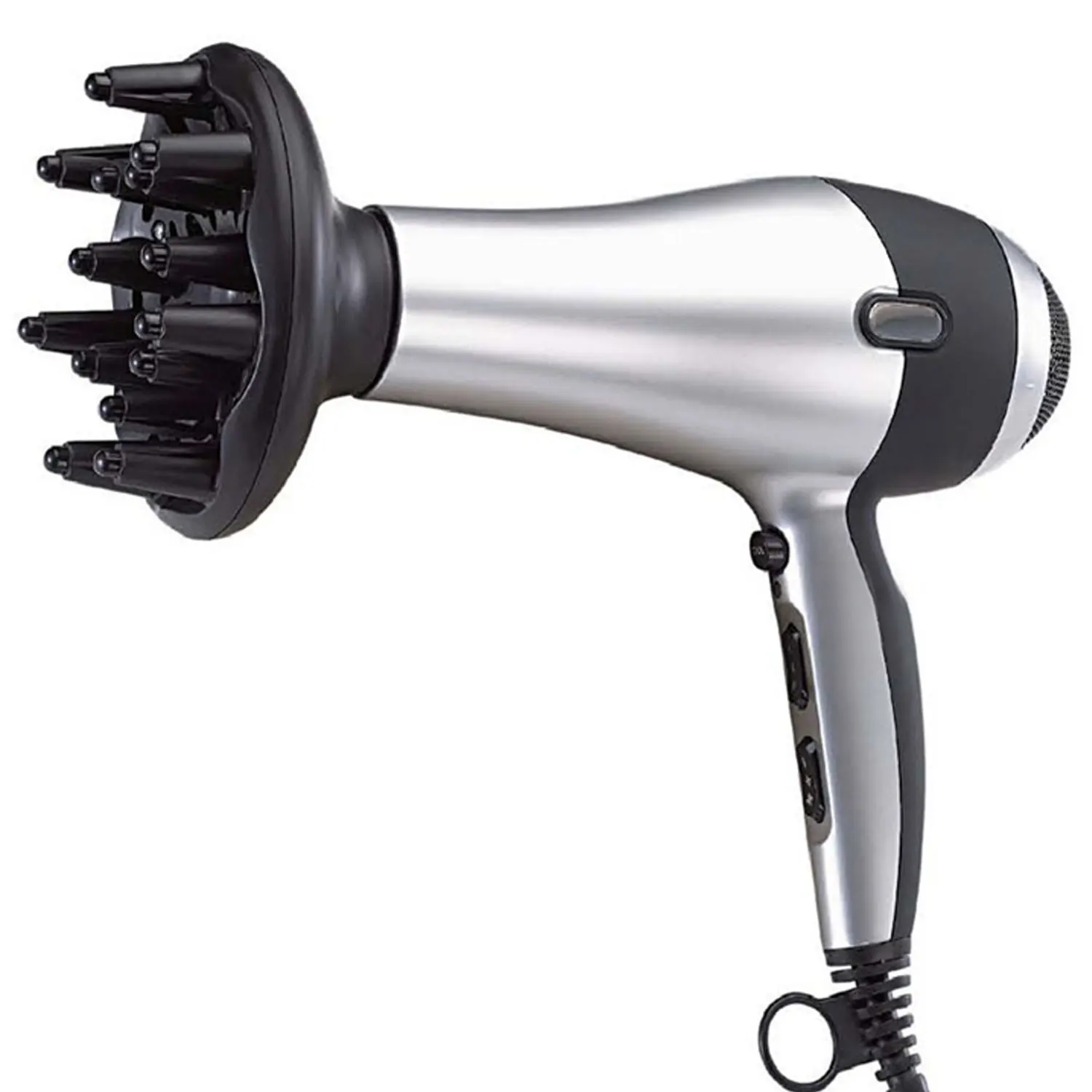 Профессиональный ионный 2200 турбо керамический салон фен для волос с черным хромом