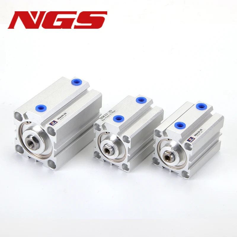 Air Pneumatic Cylinder SDA Series Compact Airtac Type 12/16/20/25/32/40/50/63/80mm Bore to 5-100mm Stroke Accept Custom