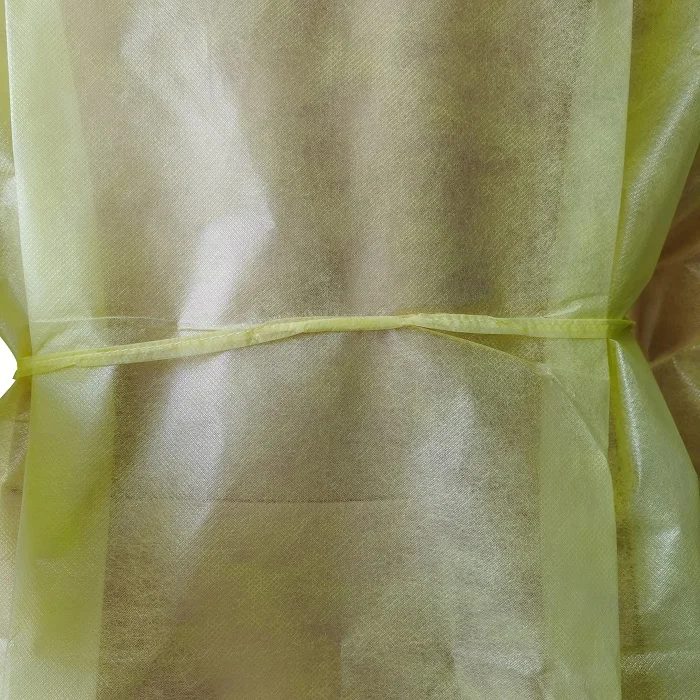 CE ISO13485 Level 2 medical non-woven disposable isolation gown coverall PE coated Spunbond Polypropylene visitor gown