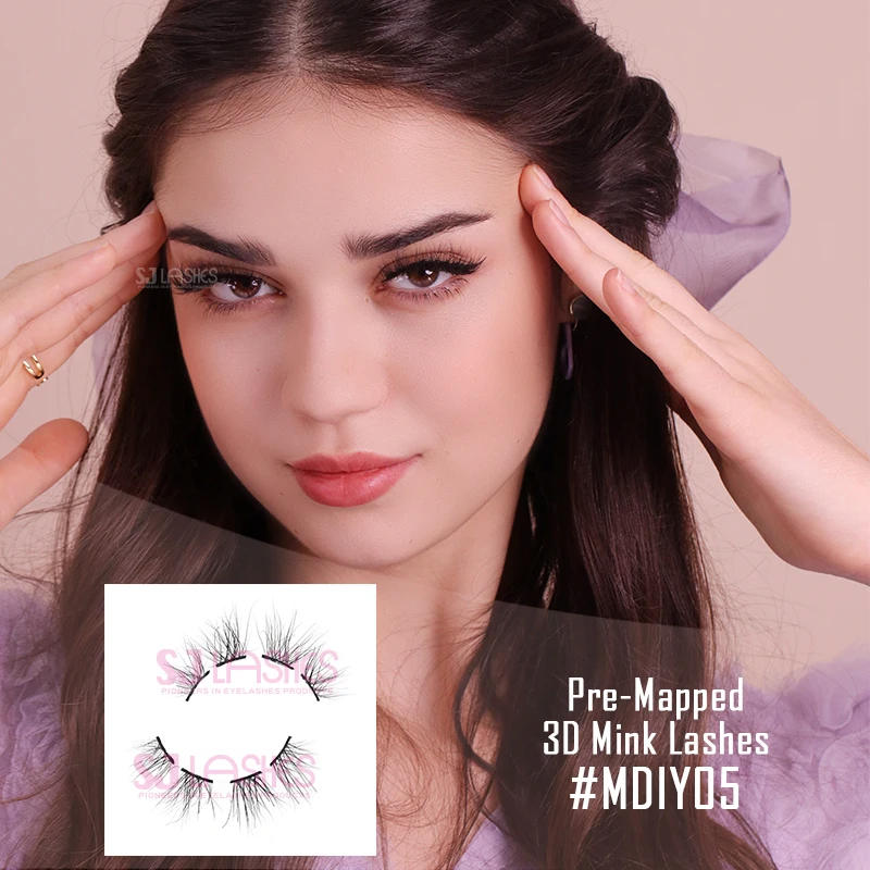 Soft Individual Pre Mapped Diy Lashes Mink Cluster Lashes Segment 3D Mink Lashes Wholesale