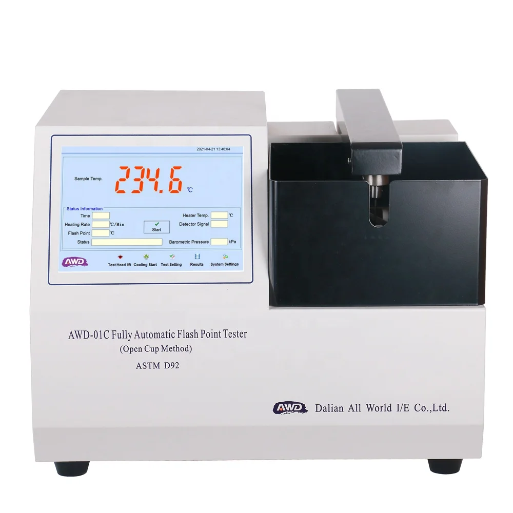 AWD-01C Горячая точка возгорания температура воспламенения оборудование с открытой спиной без косточек масло Прибора Тестер ASTM D92 тестер воспламеняемости