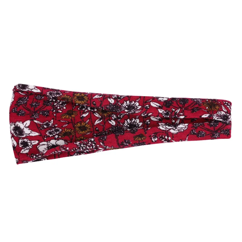 Wholesale Printed Head Wraps Gym Fitness Elastic Hair Band Hair Accessories Sports Hairband Fashion Custom Headband For Women