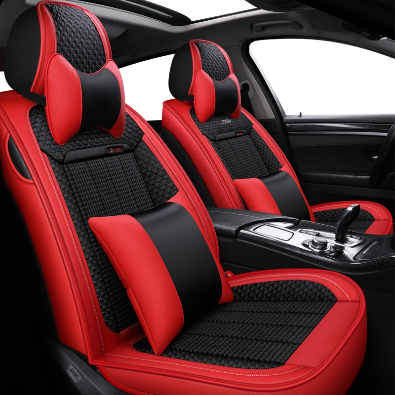 Hot products leather fight vertical ice silk car cooling seat cushion