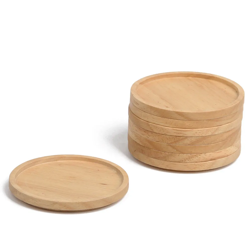 Wholesale Square Bamboo Coaster Set Eco-friendly Bamboo Cup Coaster Set New Design Bamboo Cup Mat handmade Custom Wooden Coaster