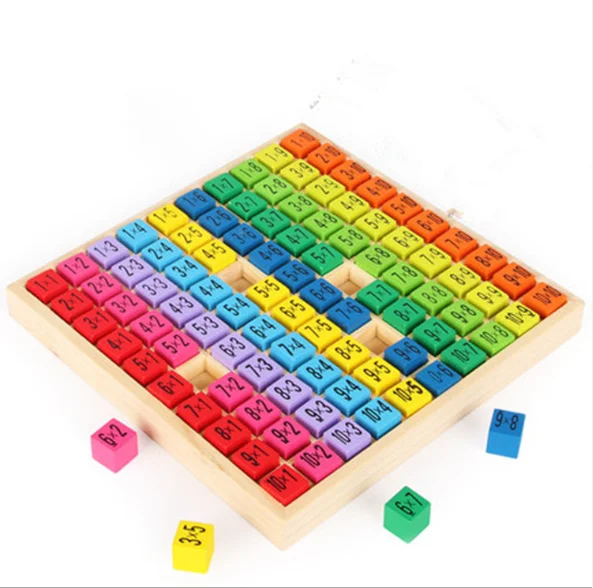 
Amazon hot sale Wooden Colourful Montessori Math Toy 2020 new design multiplication Toy For Kids educational games 