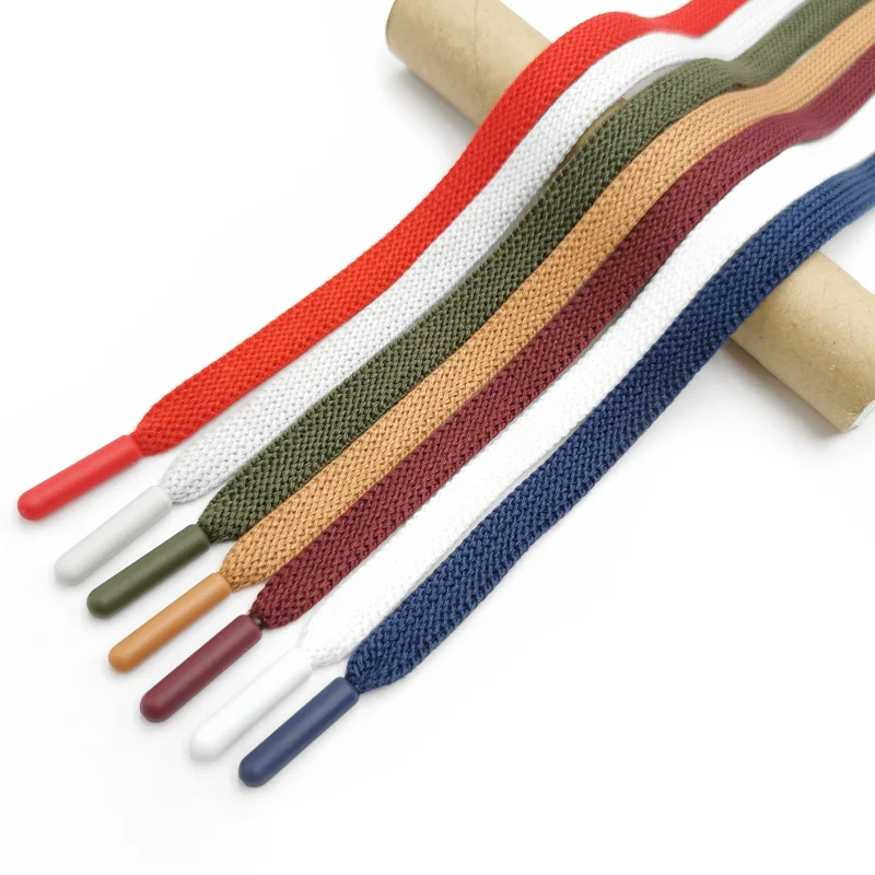 Custom Wide Sublimation Shoes Lace Polyester Flat Colorful Shoelace for Garment Drawstring hat Rope