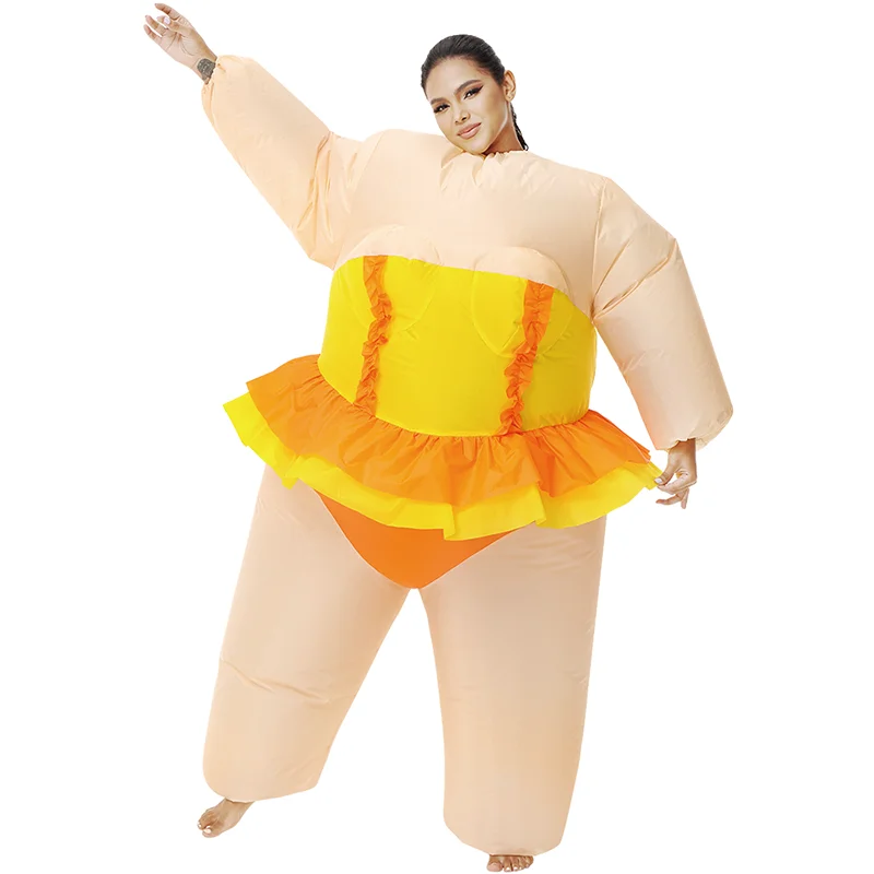 Unisex Adults Funny Halloween Party Holiday Mascot Inflatable Ballet Dance Costume