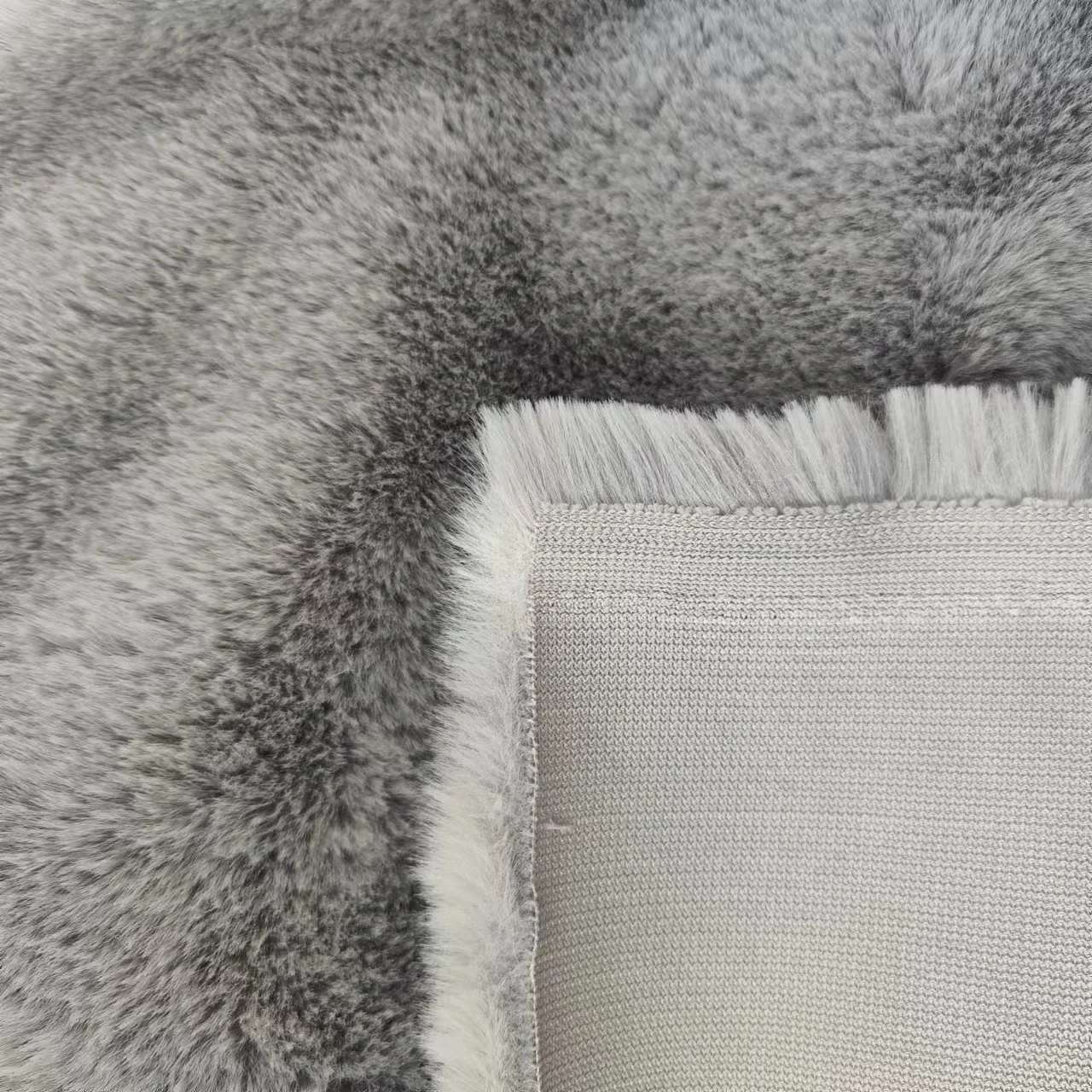 Custom High Quality 750gsm 25mm Long Pile Fur Fake Artificial Imitation 100% Polyester Faux Rabbit Fur Fabric